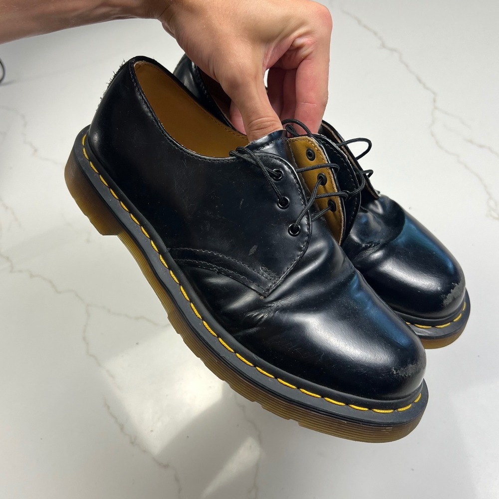 Dr. Martens 1461 Oxford Shoes Womens Black Smooth Leather 11837 3-Eyelet